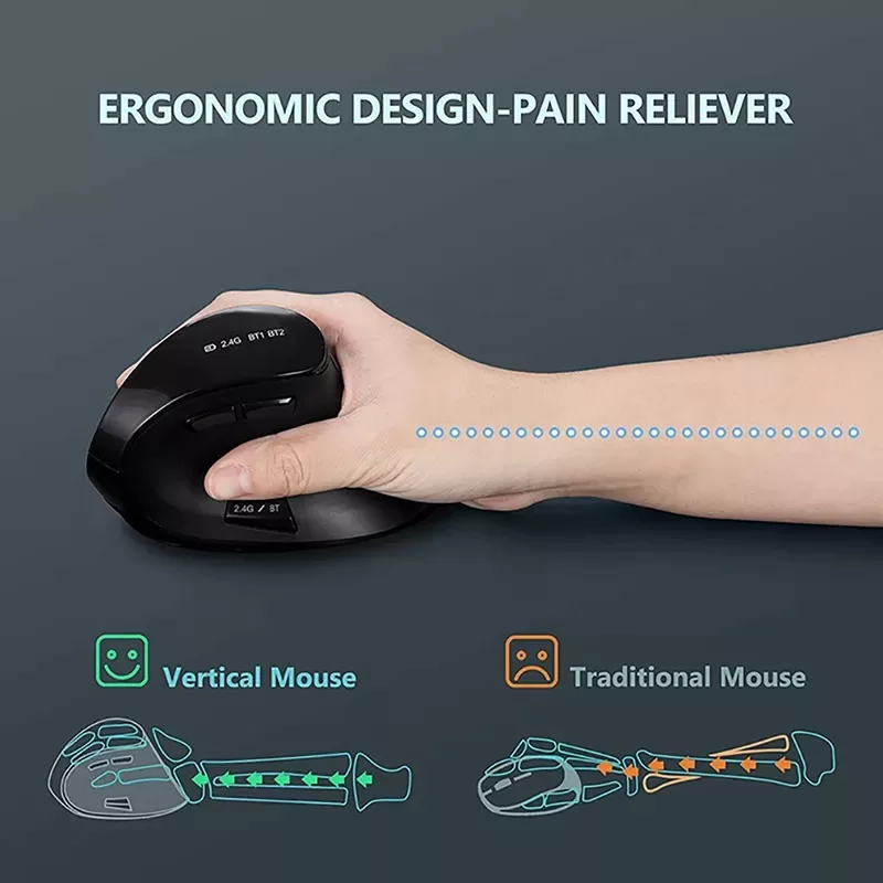 ماوس بی سیم مدل ارگونومیک 3modes